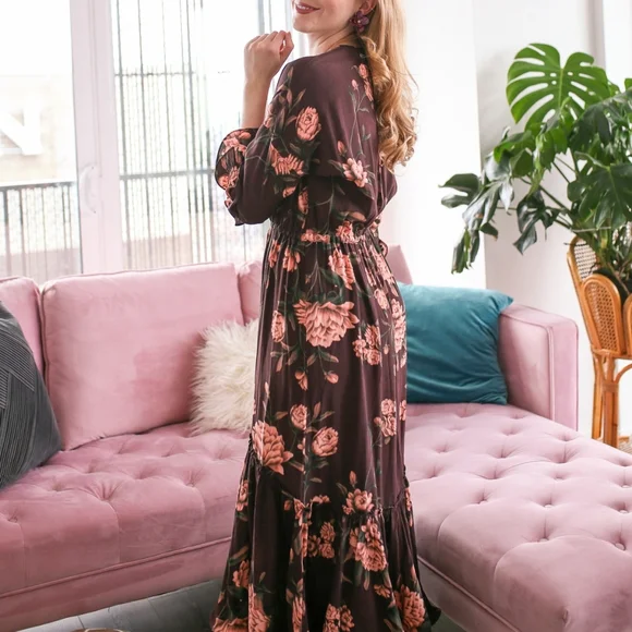 H&M × Johanna Ortiz Floral Maxi Dress Size Medium BLOGGER FAVE - Picture 3 of 16